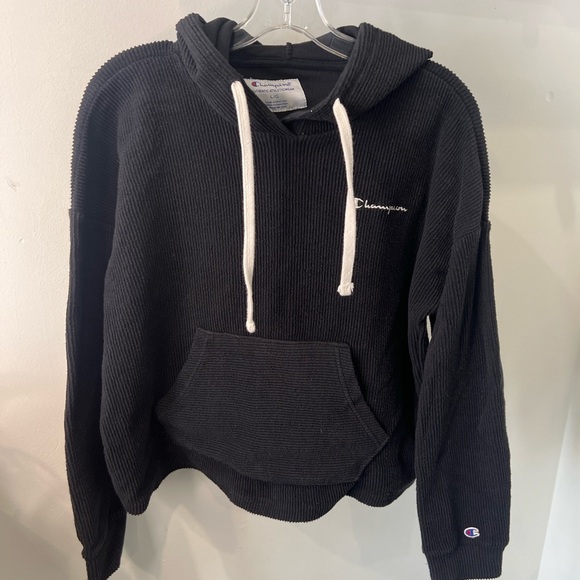 Champion Women's Black Textured Hoodie - Picture 4 of 10